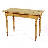 A Victorian painted pine side table, with drawer,