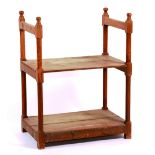 A pine etagere table, with two tiers,