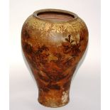 A painted terracotta floor vase circa 19th century,