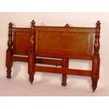 A pair of William IV mahogany single bed ends circa 1830,