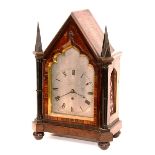 A George IV rosewood bracket clock, by Viner & Co, Royal Exchange, London, circa 1830,