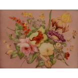 A 19th century Derby porcelain plaque painted by George Mellor, circa 1850,