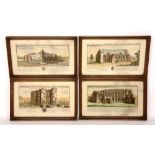 A set of four church and abbey prints of Wiltshire, circa 18th century,