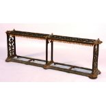 A Victorian iron stick stand circa 1880, with pierced top,