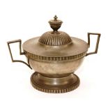 A Saxon pewter tureen circa late 18th/early 19th century, in neo-classical style,