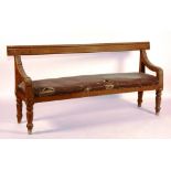 A painted bench, circa late 19th century, (seat a/f),