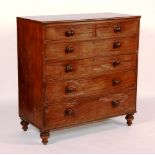 A late George III mahogany chest of drawers, circa early 19th century,