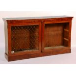 A Victorian mahogany low bookcase,