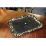 19th century tole tray 61cm diameter