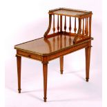 A satinwood occasional/telephone table, circa 1900, in the manner of Holland & Sons,