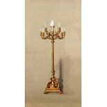 A framed picture design for candelabra, in the manner of Bromsgrove Guild, in gilt frame,