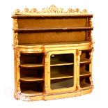 A Victorian giltwood side cabinet,
