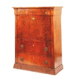 A 19th century Biedermeier mahogany secretaire abatant, circa 1825,