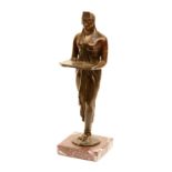 A Gout D'Egypte bronze figure, circa 19th century, possibly of Italian origin,