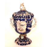 A 19th century porcelain pot pourri vase, circa 1835, perhaps from the Gardner Porcelain Factory,