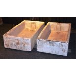 A pair of large vintage porcelain sinks/basins,