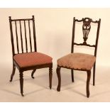A mahogany parlour chair, circa late 19th century, 90cm high,