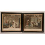 A pair of French engravings circa 19th century,