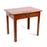 A George III mahogany architect's table, circa 1770, with fitted drawer,