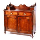 A rare American federal period mahogany side cabinet, possibly New England,