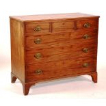 A George IV mahogany chest of drawers, with three small drawers above three long drawers,