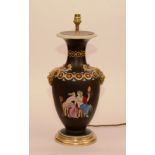 A Greek Revival vase lamp by Bells of Glasgow, circa 1880,