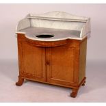 A Victorian maplewood wash stand, circa mid 19th century,