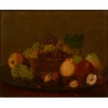 European School (Possibly 18th Century) 'Still Life of Fruit & Nuts' Oil on canvas (relined),