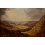 British School (Mid 19th Century) Panoramic Landscape (Taymouth?) Oil on canvas,