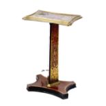 A William IV boulle occasional table, in the manner of Town & Emmanuel, raised on platform base,