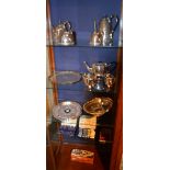 A quantity of plated wares, to include two tea sets,