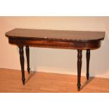 A George IV mahogany side table circa early 19th century, with painted top,