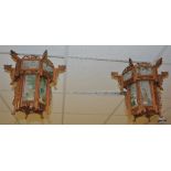 A pair of Oriental lantern lights,