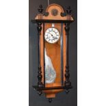 A Vienna wall clock circa early 20th century, with carved lion mask to the pediment,