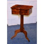 An early Victorian mahogany work table,