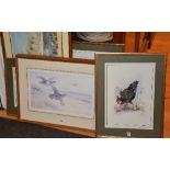 A collection of game bird & wildlife prints, including three by Ben Maute, signed in pencil,