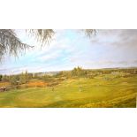 A signed golfing print of King's Course, Gleneagles by Mark Chadwick, signed in pencil 1993, 34.