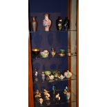 A collection of Oriental ceramic and cloissonne vases,