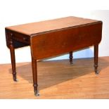 A Victorian mahogany Pembroke table, with drop leaves,