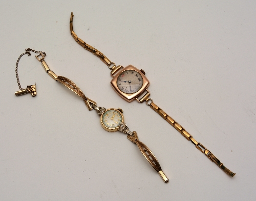 A Welson 14ct gold and diamond lady's cocktail watch, - Image 2 of 2