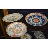 A Chinese famille rose pottery dish, decorated with birds in foliage,