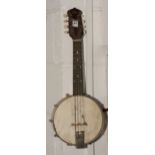 A vintage British made 8 string banjo,