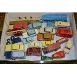 A quantity of Vintage Dinky and Corgi toy cars, to include Morris Mint Traveller,