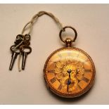 An 18ct gold half hunter gentleman's pocket watch,