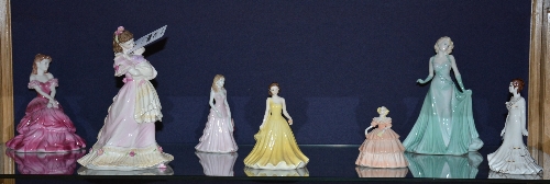 Seven Coalport bone china statuettes, comprising of Claire, Mary, Togetherness - A Gift of Love, - Image 2 of 2