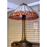 A Tiffany style table lamp with shade,