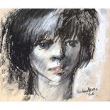 James D Robertson RSA RSW RAI (Scottish 1931-2010) ARR 'Head Study of Jojo' Pastel,