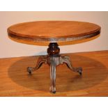 A Victorian mahogany breakfast table, with circular top,