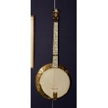'The Broadcaster' four string tenor banjo by J & A.