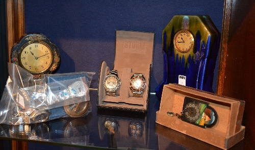 A small quantity of watches and clocks, to include Storm and Sekonda, a 1920's Swiss clock, - Image 2 of 2